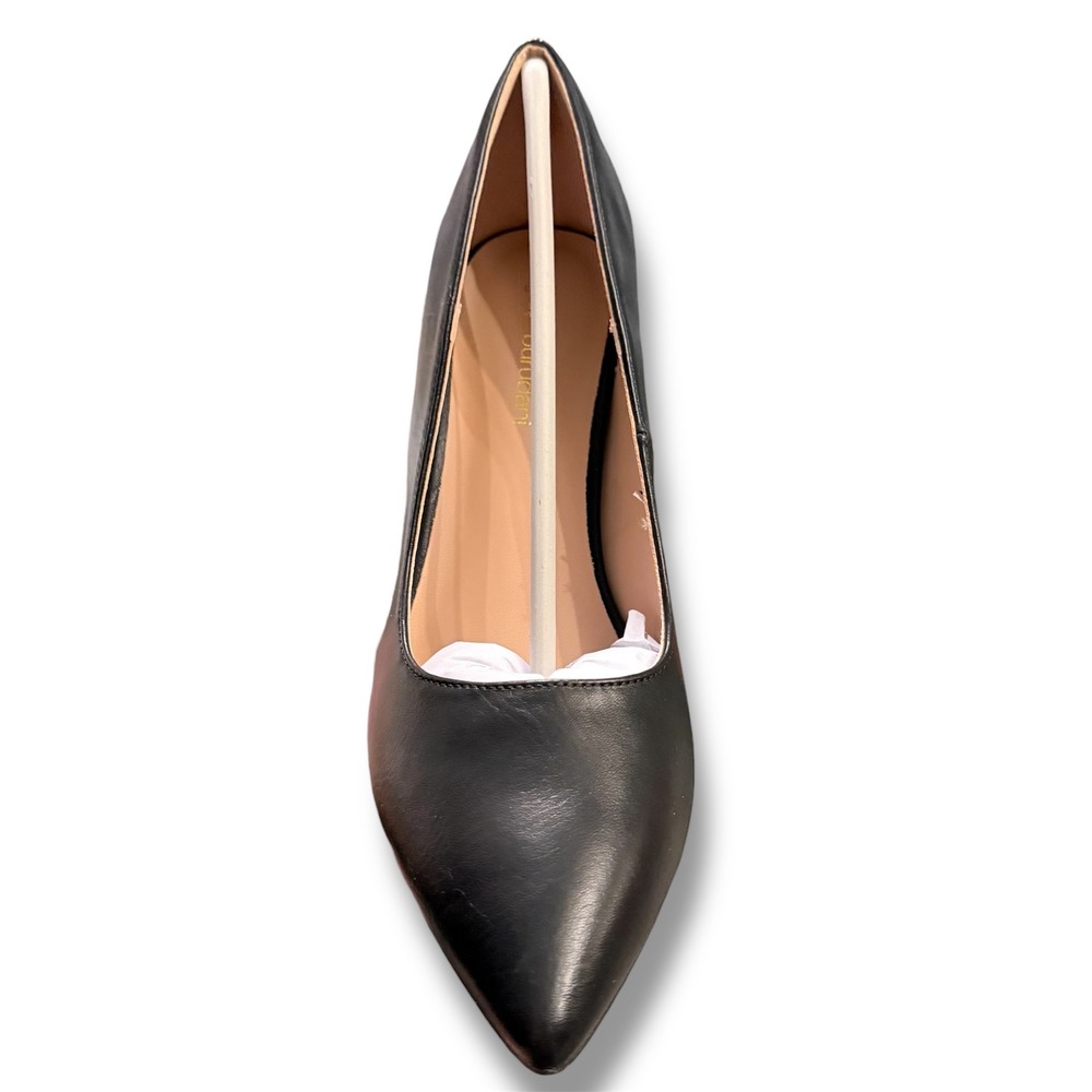 Burudani Womens Pointed Toe Pumps Black Faux Leather Stiletto Heels Sz 7.5 New - Picture 11 of 14
